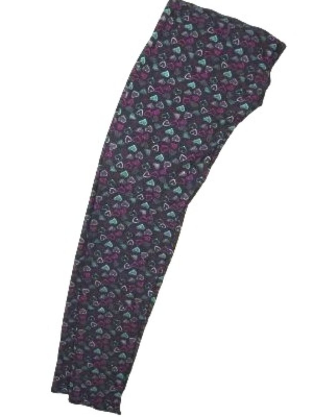 LuLaRoe OS One Size Leggings Hearts Pink White Green Black Love Valentine